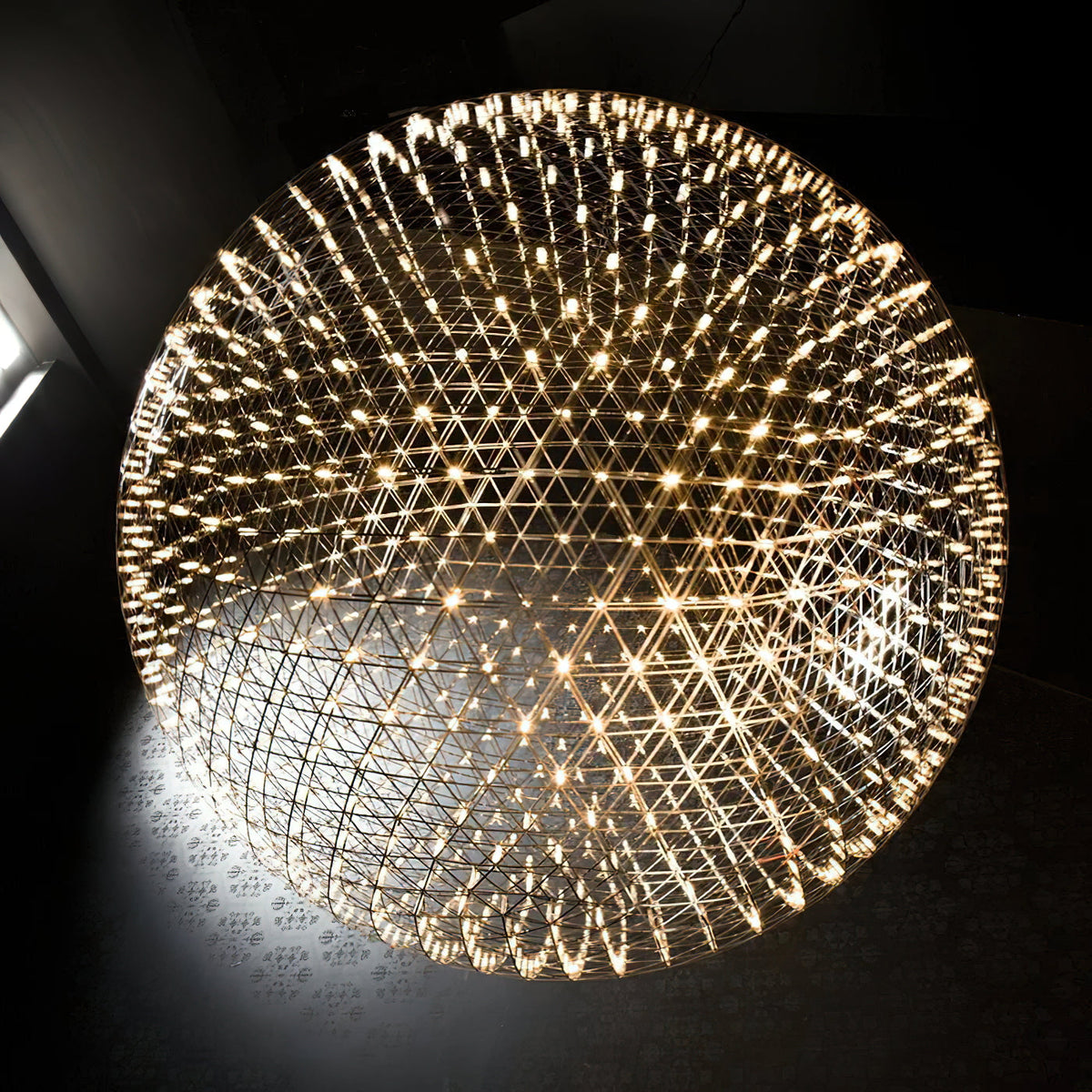 Raimond Pendant Light - Geodesic Stainless Steel LED Sphere