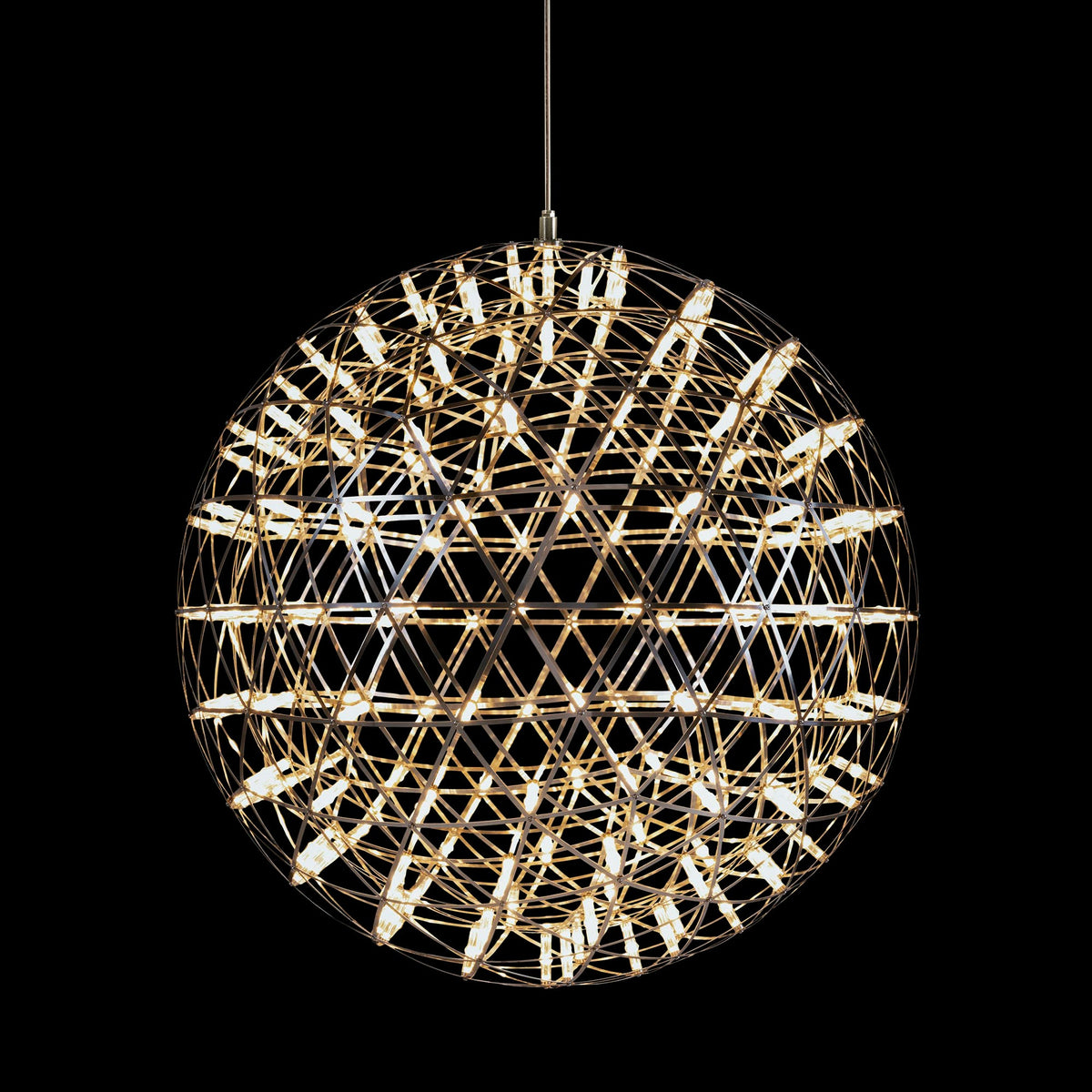 Raimond Pendant Light - Geodesic Stainless Steel LED Sphere