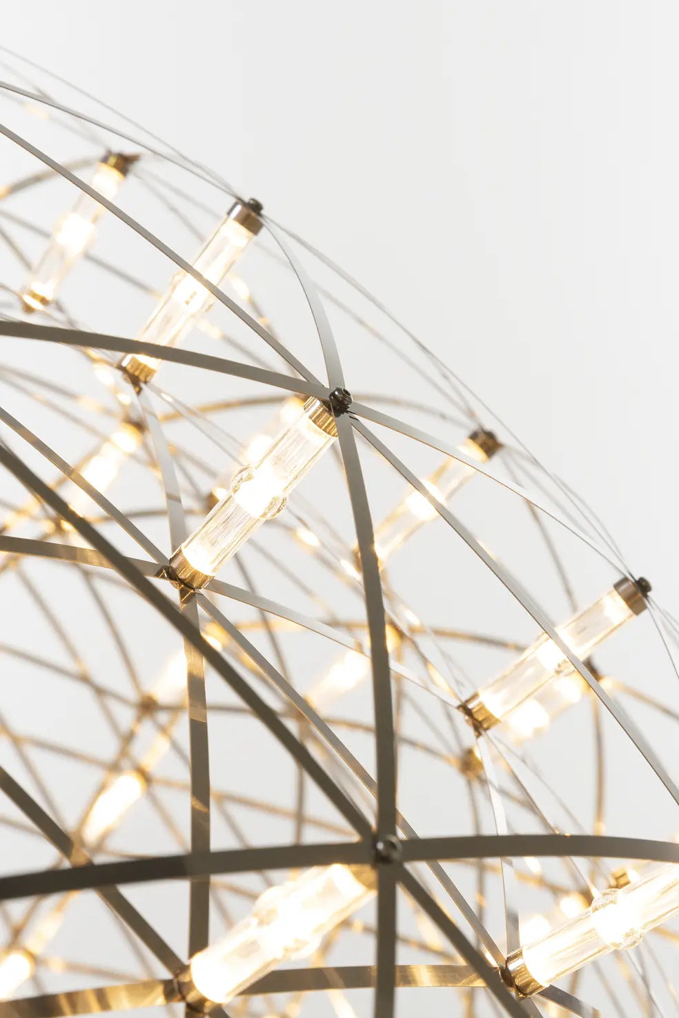 Raimond Pendant Light - Geodesic Stainless Steel LED Sphere