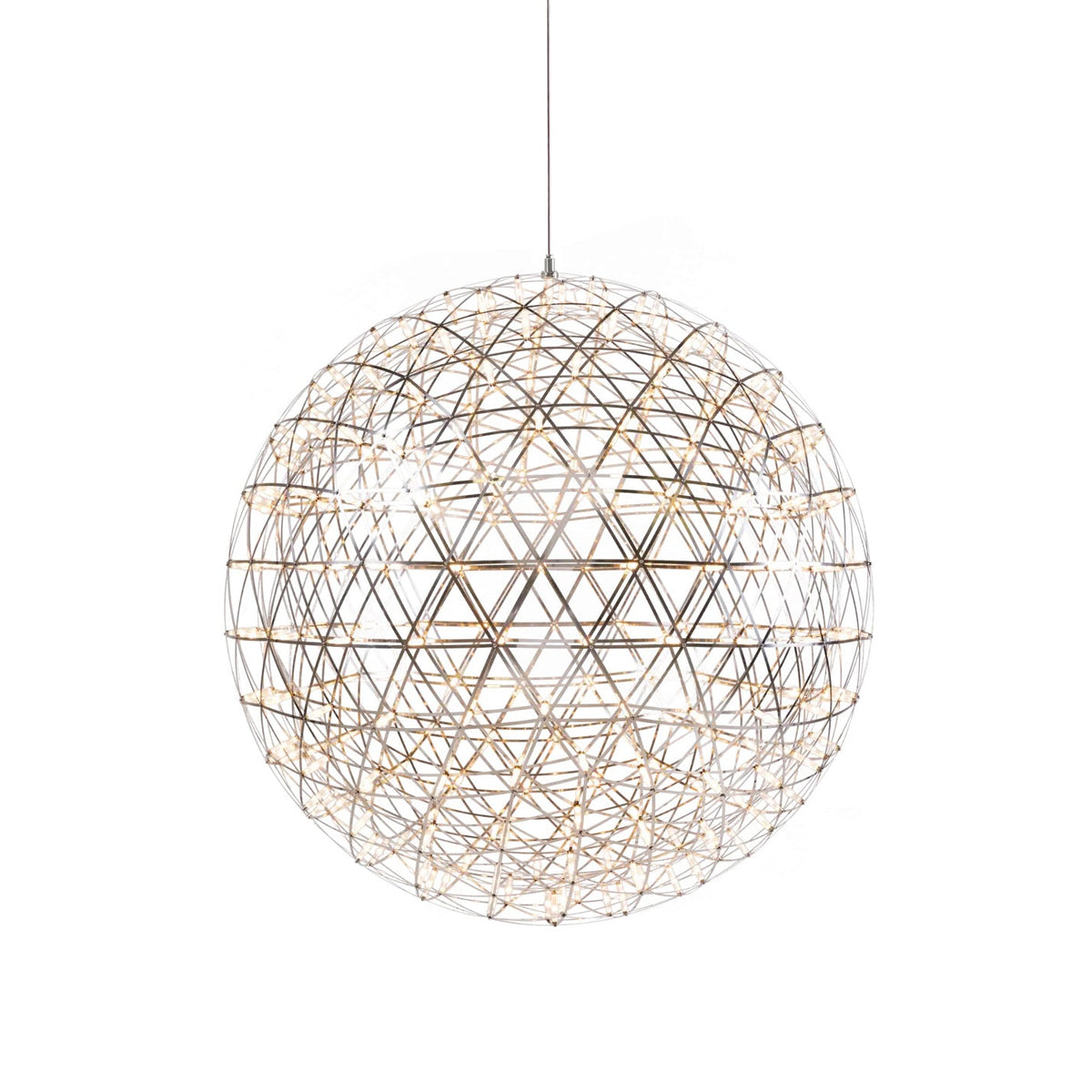 Raimond Pendant Light - Geodesic Stainless Steel LED Sphere