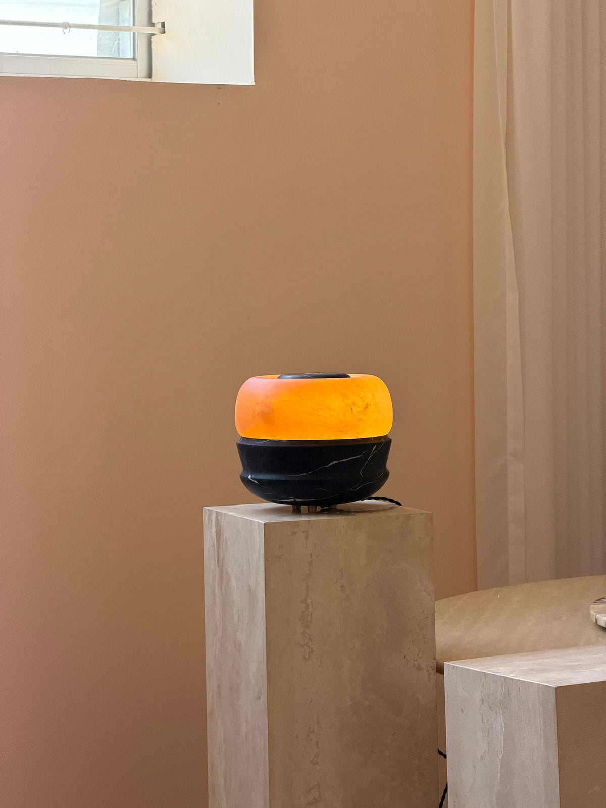 Ramson Stone Table Lamp - Natural Marble & Alabaster Light