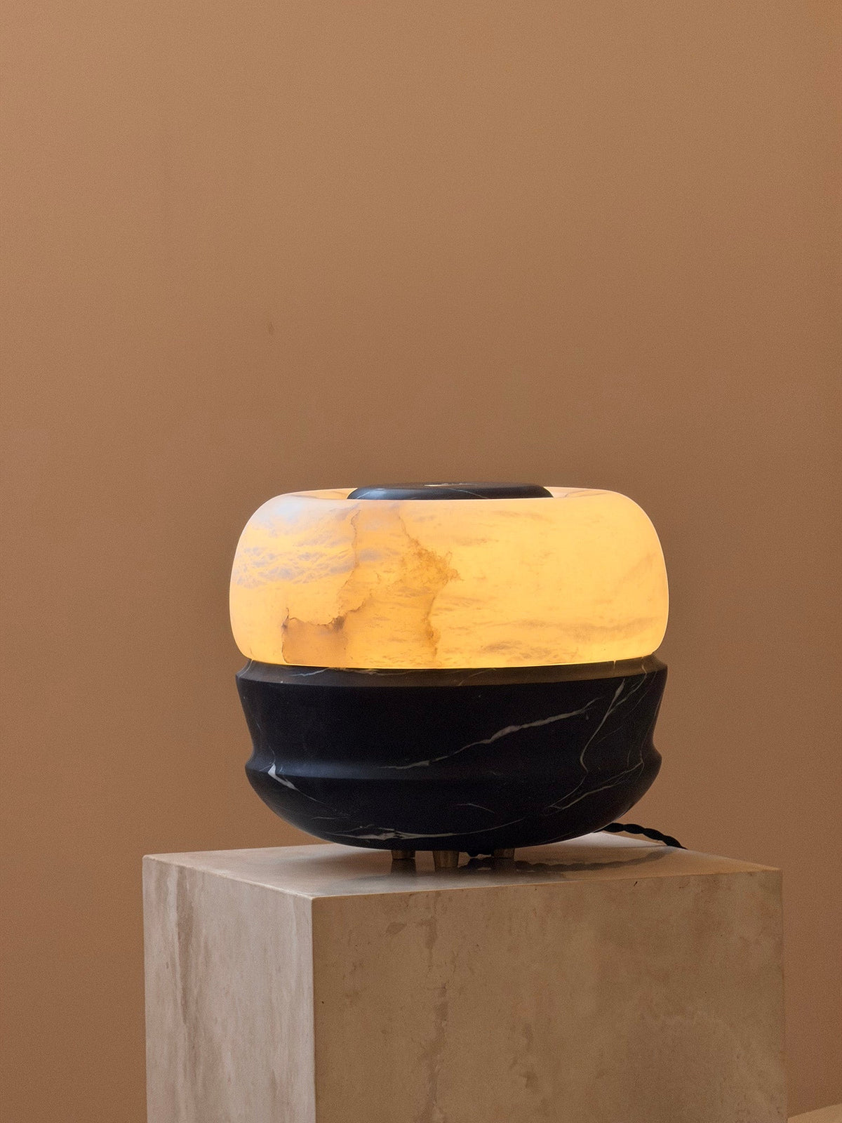 Ramson Stone Table Lamp - Natural Marble & Alabaster Light