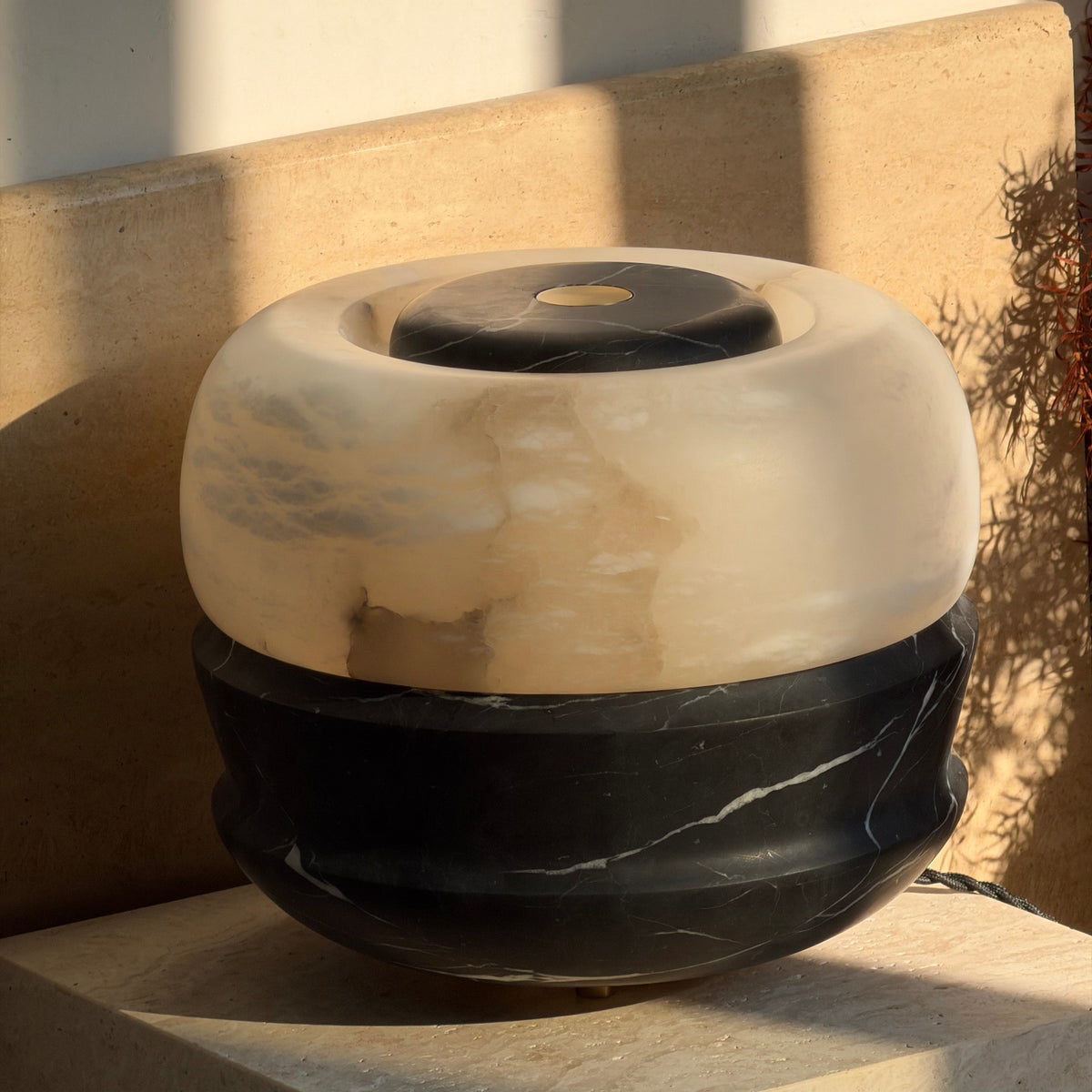 Ramson Stone Table Lamp - Natural Marble & Alabaster Light