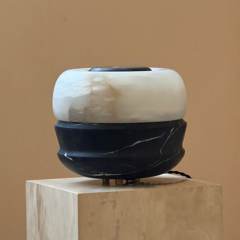 Ramson Stone Table Lamp - Natural Marble & Alabaster Light