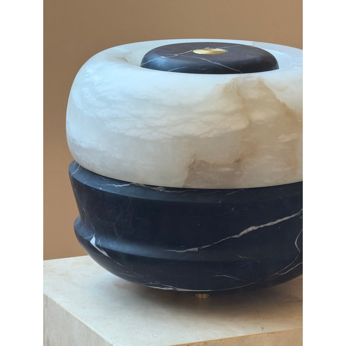 Ramson Stone Table Lamp - Natural Marble & Alabaster Light