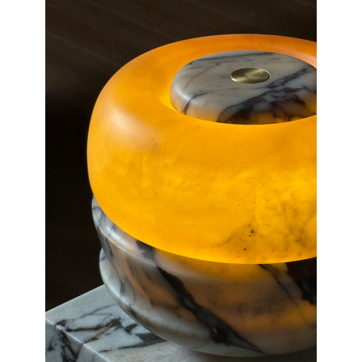 Ramson Stone Table Lamp - Natural Marble & Alabaster Light