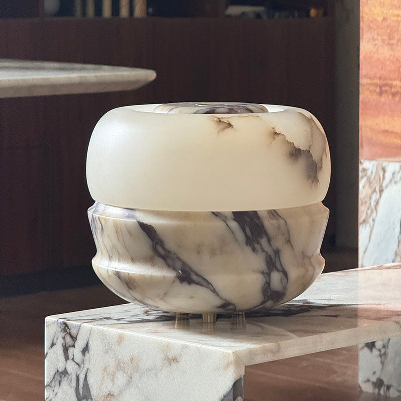 Ramson Stone Table Lamp - Natural Marble & Alabaster Light