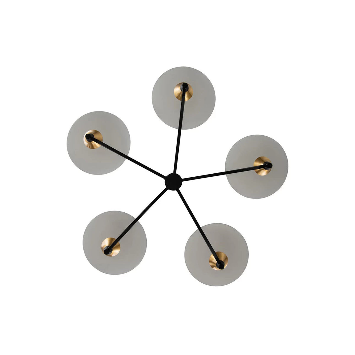 Redding Chandelier - Floating Disc LED Brass Pendant Light