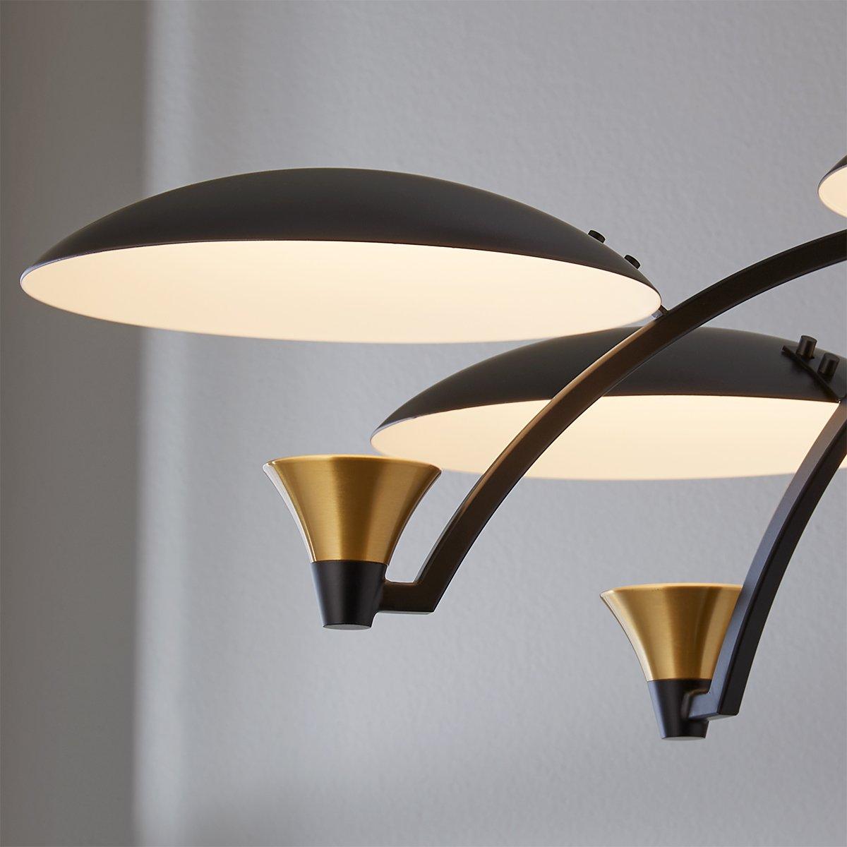 Redding Chandelier - Floating Disc LED Brass Pendant Light