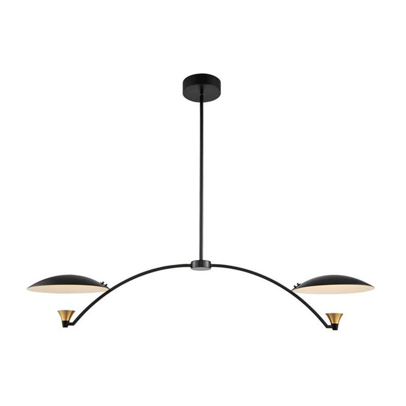 Redding Chandelier - Floating Disc LED Brass Pendant Light