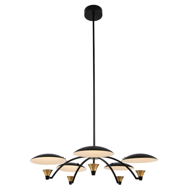 Redding Chandelier - Floating Disc LED Brass Pendant Light
