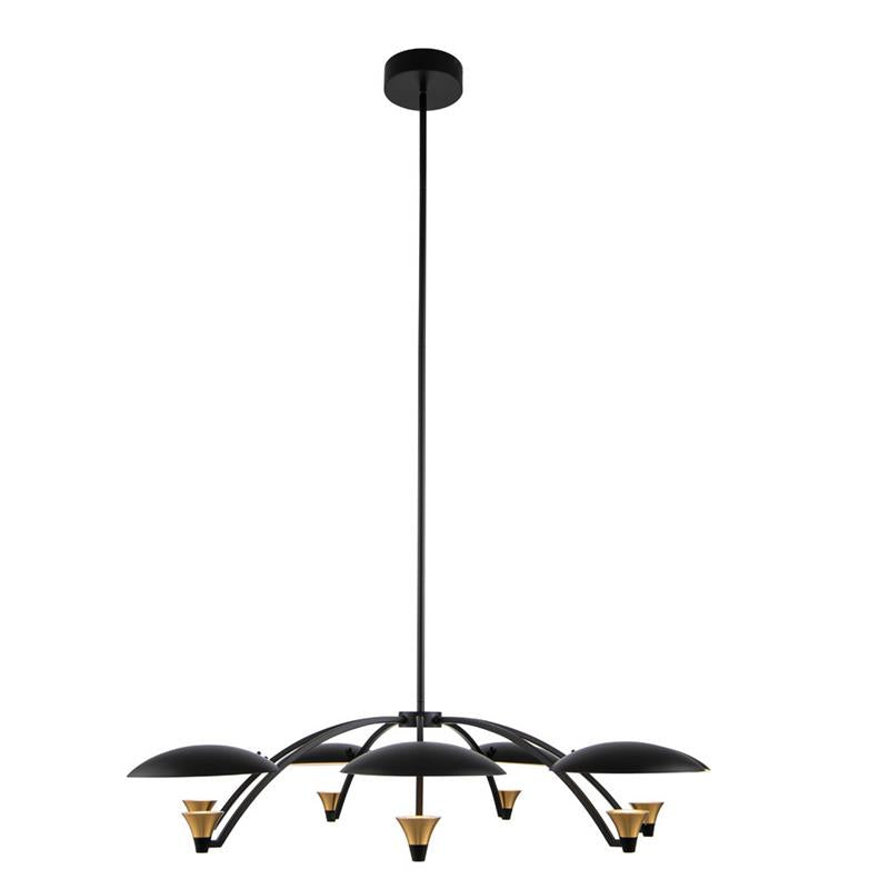 Redding Chandelier - Floating Disc LED Brass Pendant Light