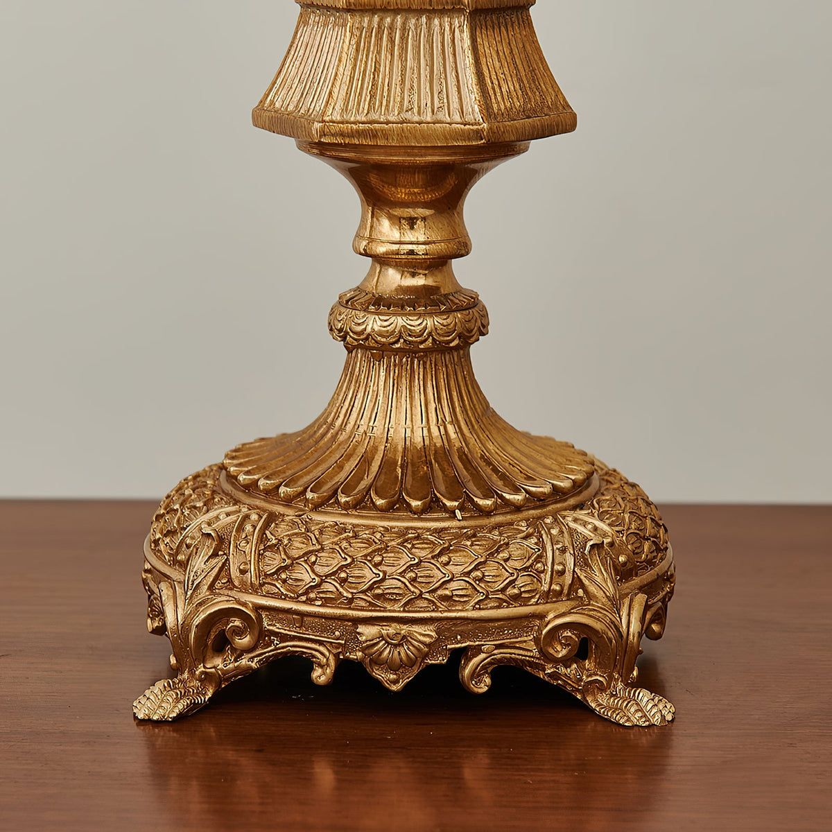 Regency Table Lamp - Brass Frame & Crystal Accent Bedside Light