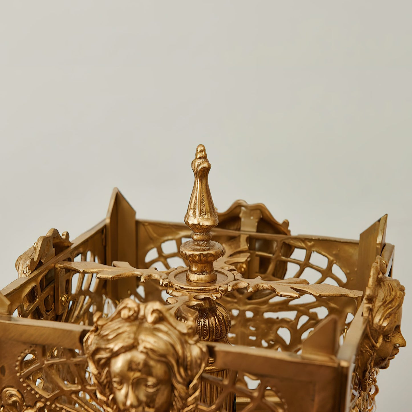 Regency Table Lamp - Brass Frame & Crystal Accent Bedside Light