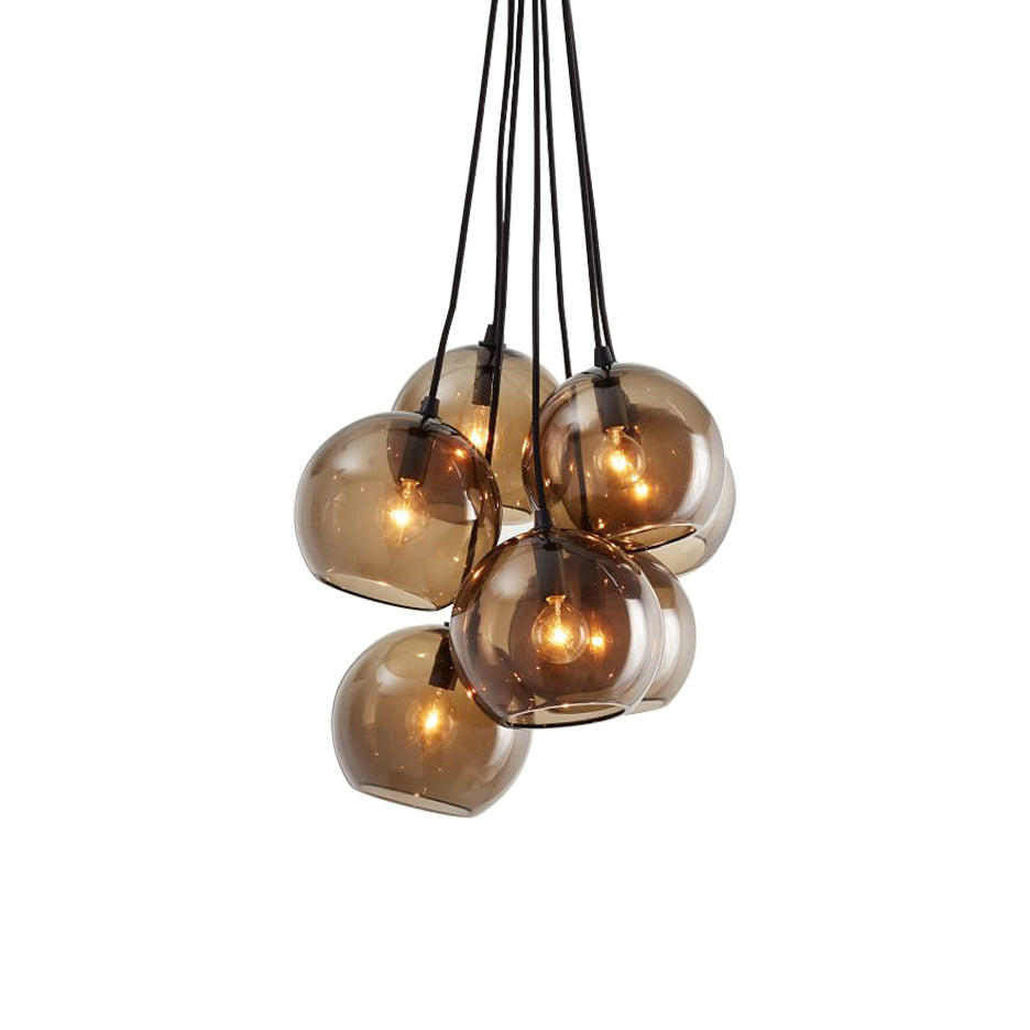 Reina Glass Pendant Lamp - 6-Light Multi-Globe Cluster Pendant