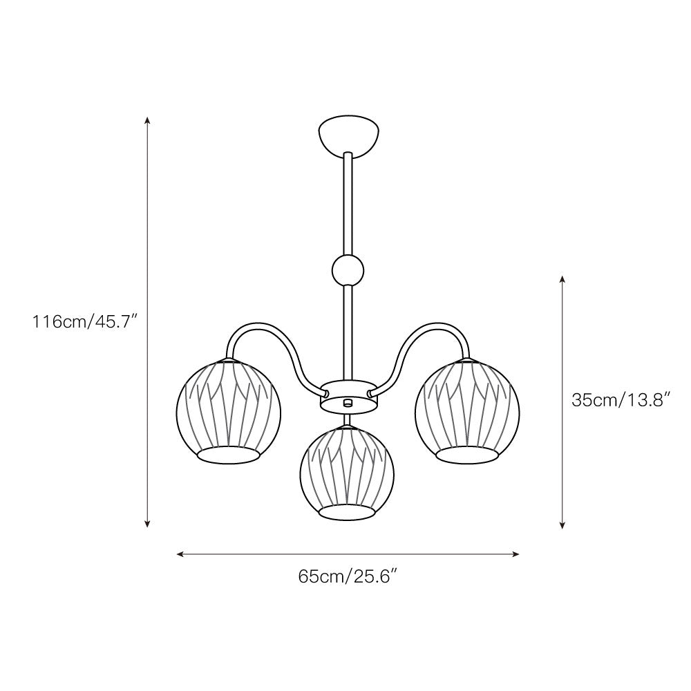 Renee Chandelier - Modern Soft-Curved Globe Lighting