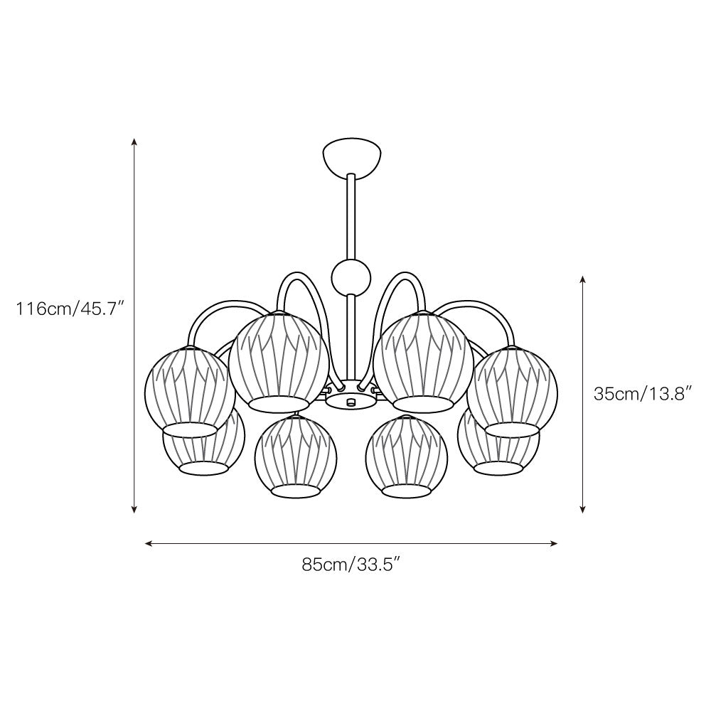 Renee Chandelier - Modern Soft-Curved Globe Lighting