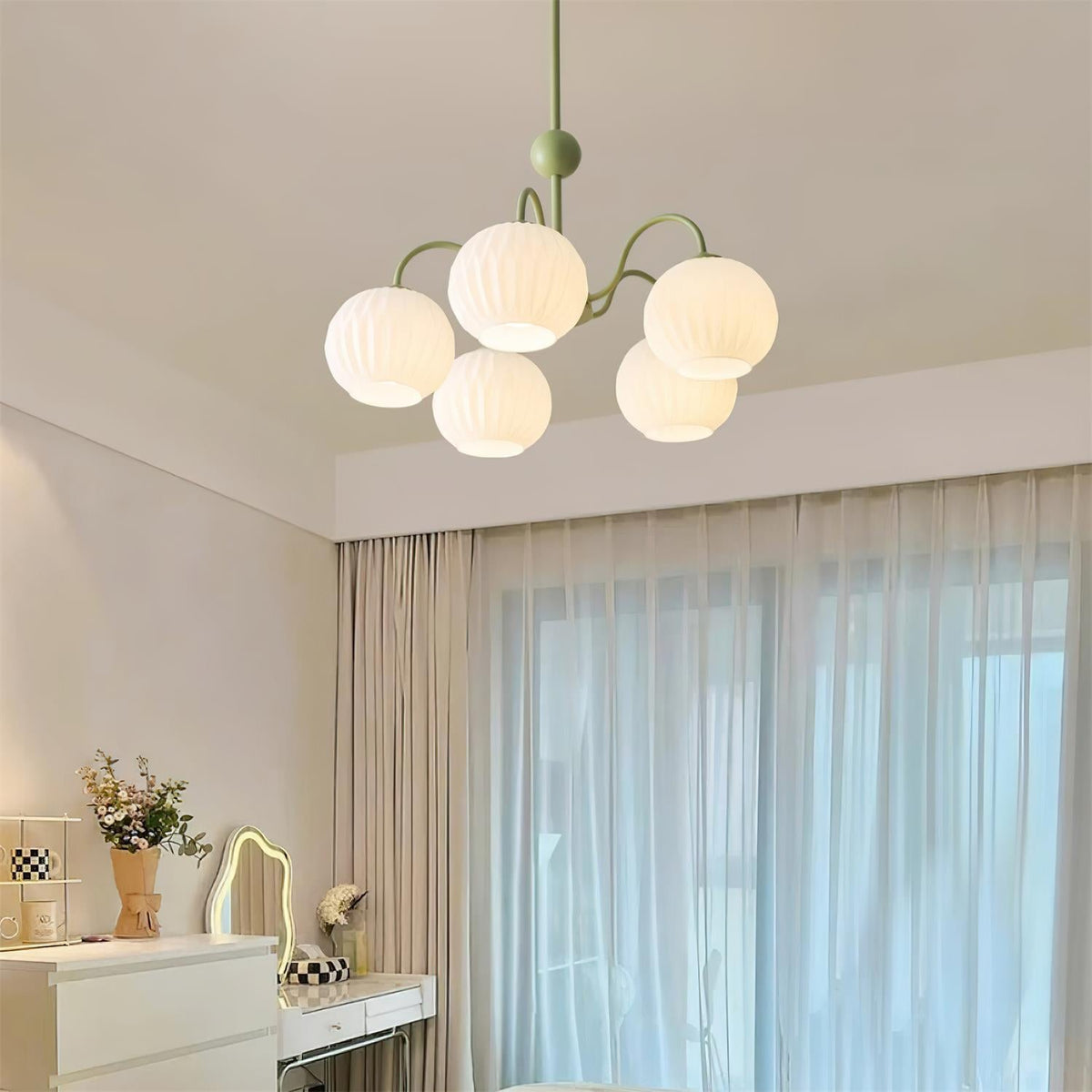 Renee Chandelier - Modern Soft-Curved Globe Lighting