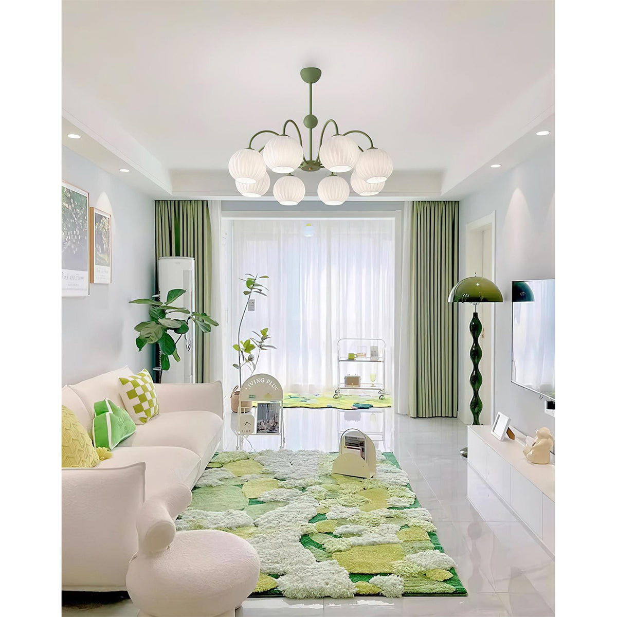 Renee Chandelier - Modern Soft-Curved Globe Lighting