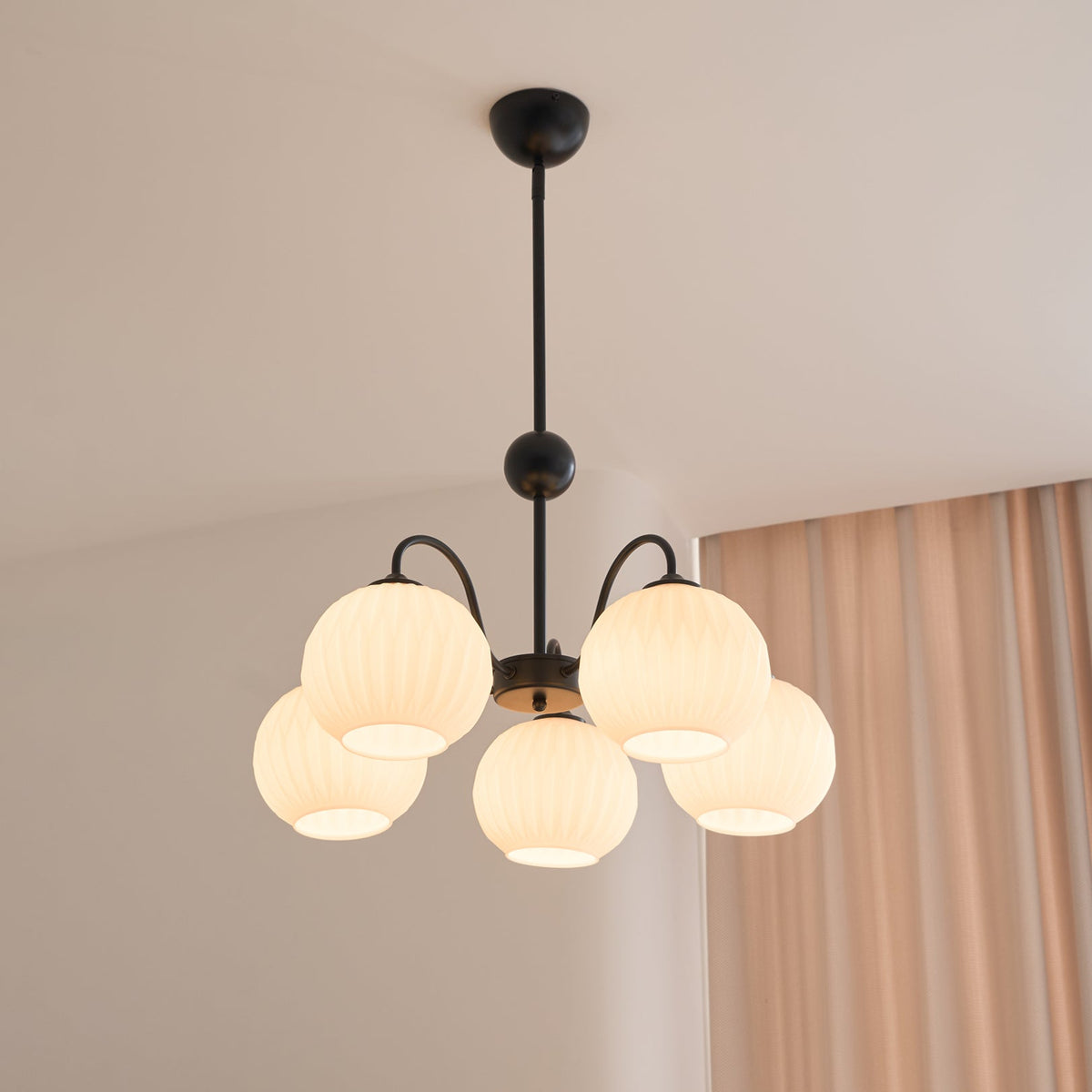Renee Chandelier - Modern Soft-Curved Globe Lighting