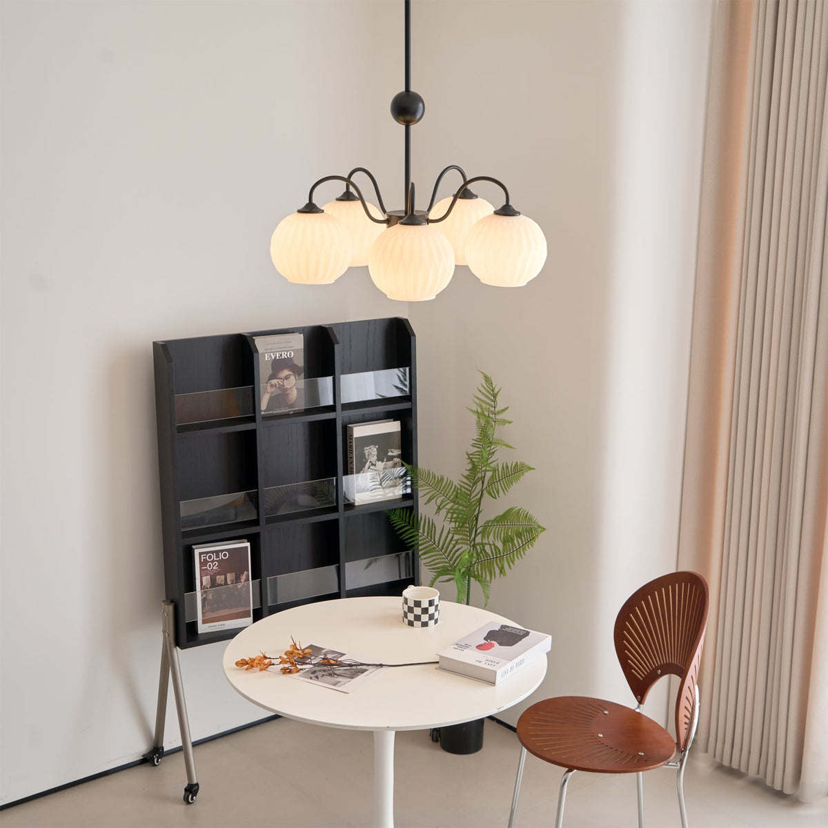 Renee Chandelier - Modern Soft-Curved Globe Lighting