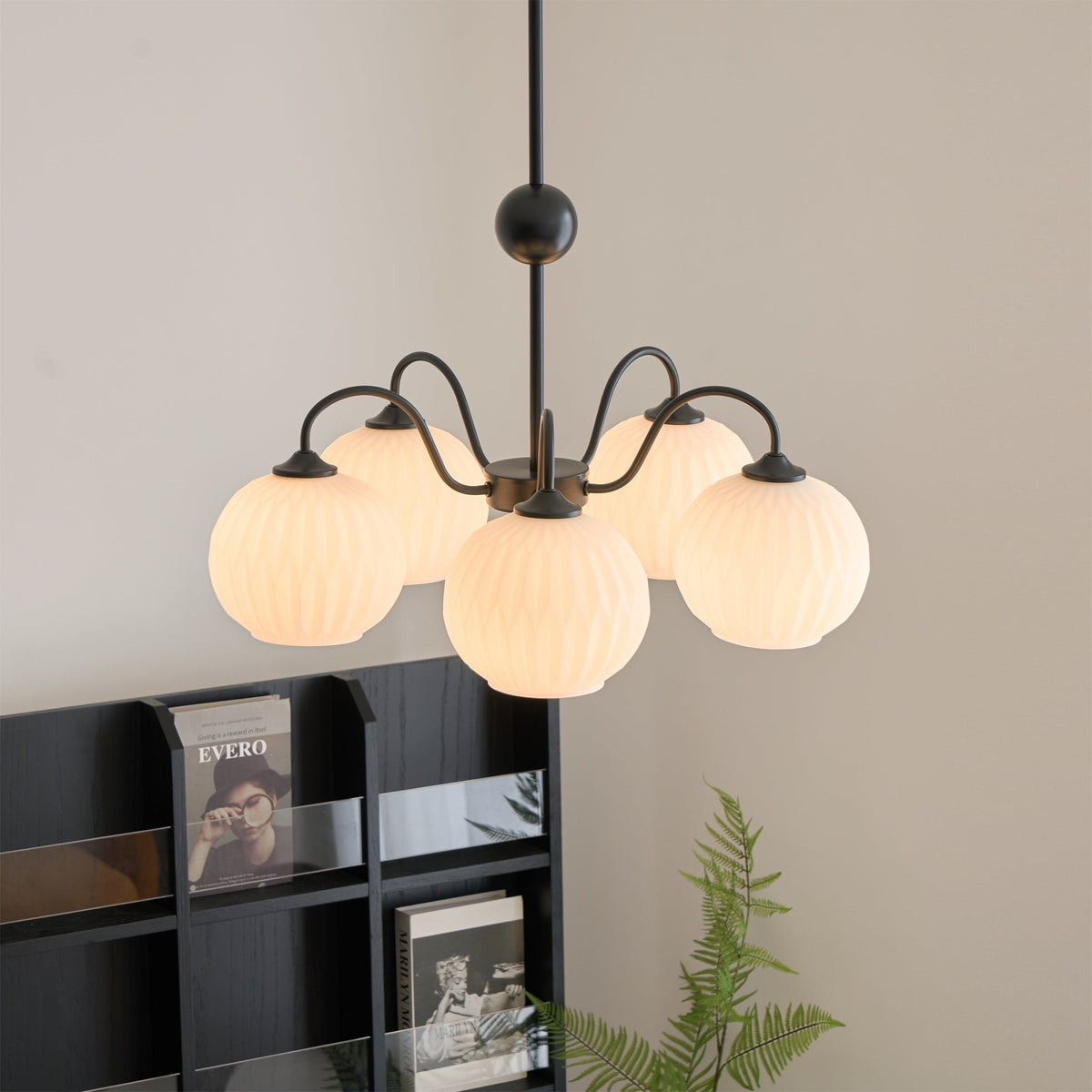 Renee Chandelier - Modern Soft-Curved Globe Lighting
