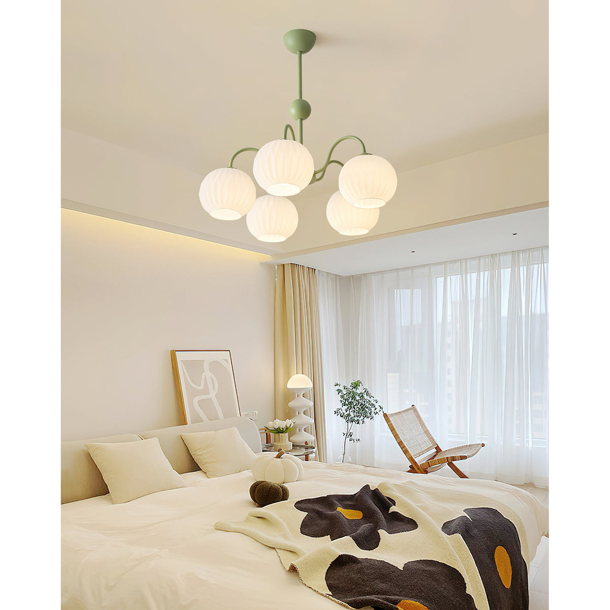 Renee Chandelier - Modern Soft-Curved Globe Lighting