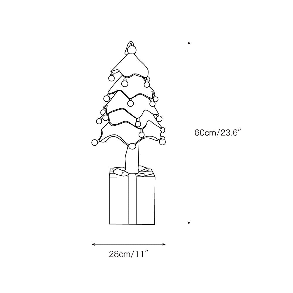 Retractable Xmas Tree Gift Lamp - Collapsible LED Festive Decor
