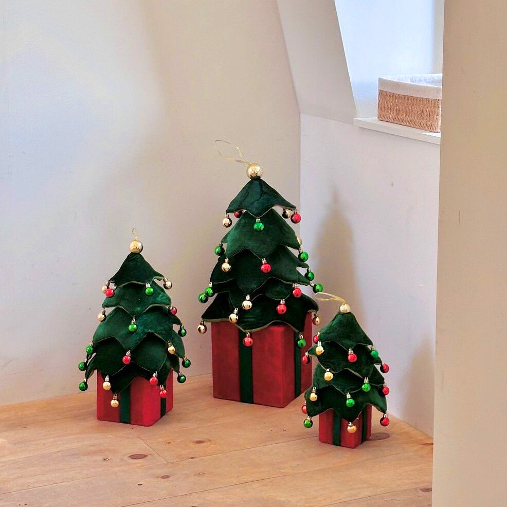 Retractable Xmas Tree Gift Lamp - Collapsible LED Festive Decor