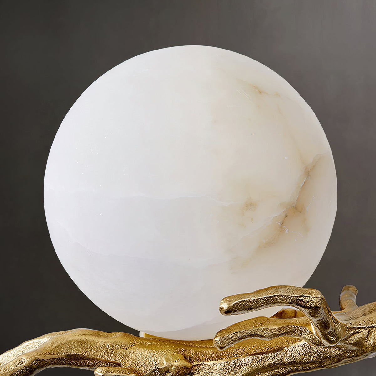 Retro Twigs Alabaster Wall Lamp - Brass Organic Branch Sconce