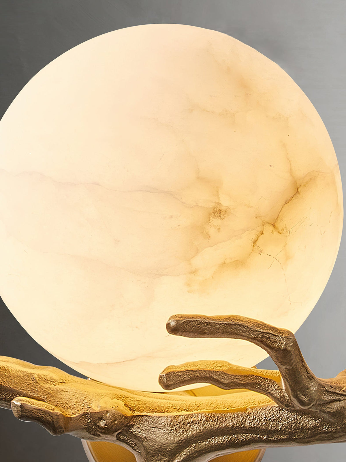 Retro Twigs Alabaster Wall Lamp - Brass Organic Branch Sconce