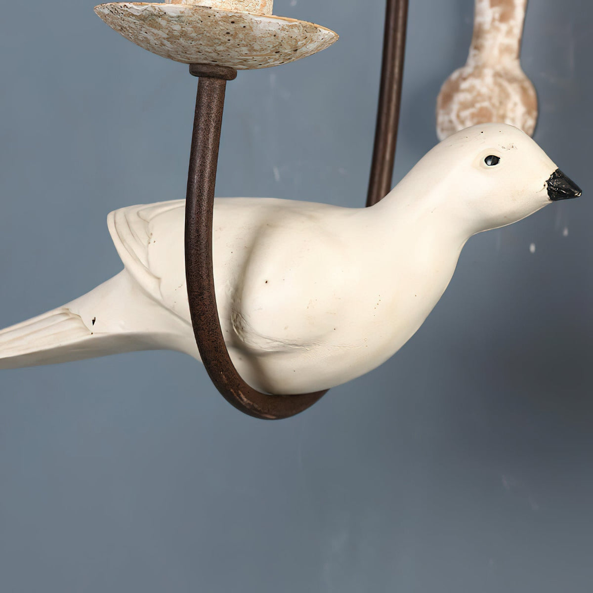 Retro Wooden Bird Wall Lamp - Vintage French Solid Wood Sconce