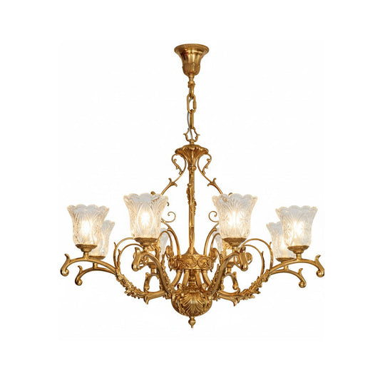 Revival Glass Chandelier - Solid Brass Frame & Hand-Cut Glass