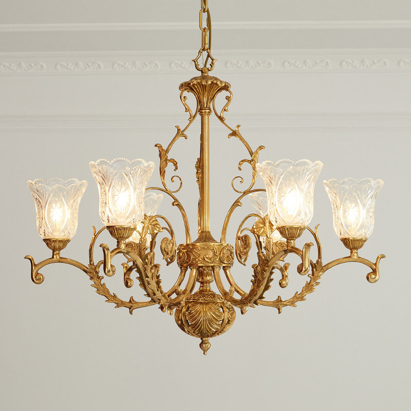 Revival Glass Chandelier - Solid Brass Frame & Hand-Cut Glass