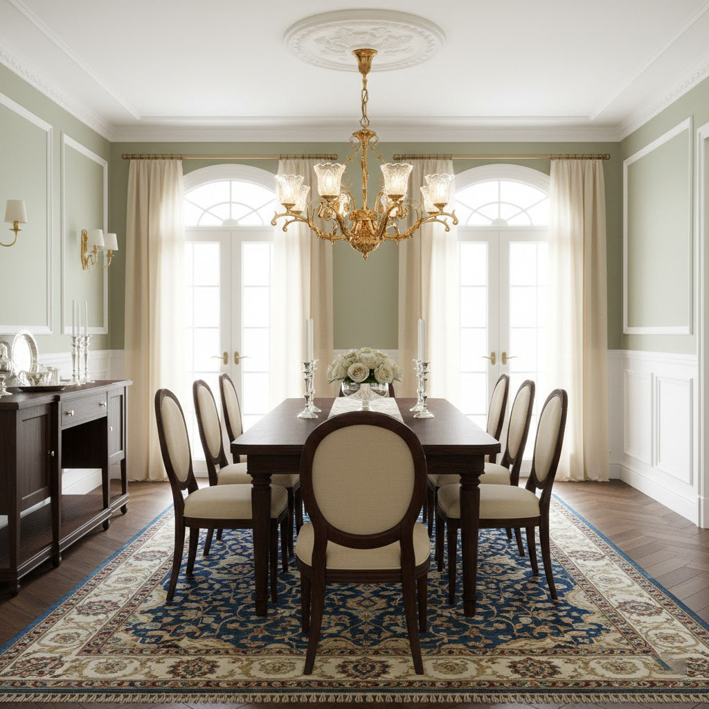 Revival Glass Chandelier - Solid Brass Frame & Hand-Cut Glass