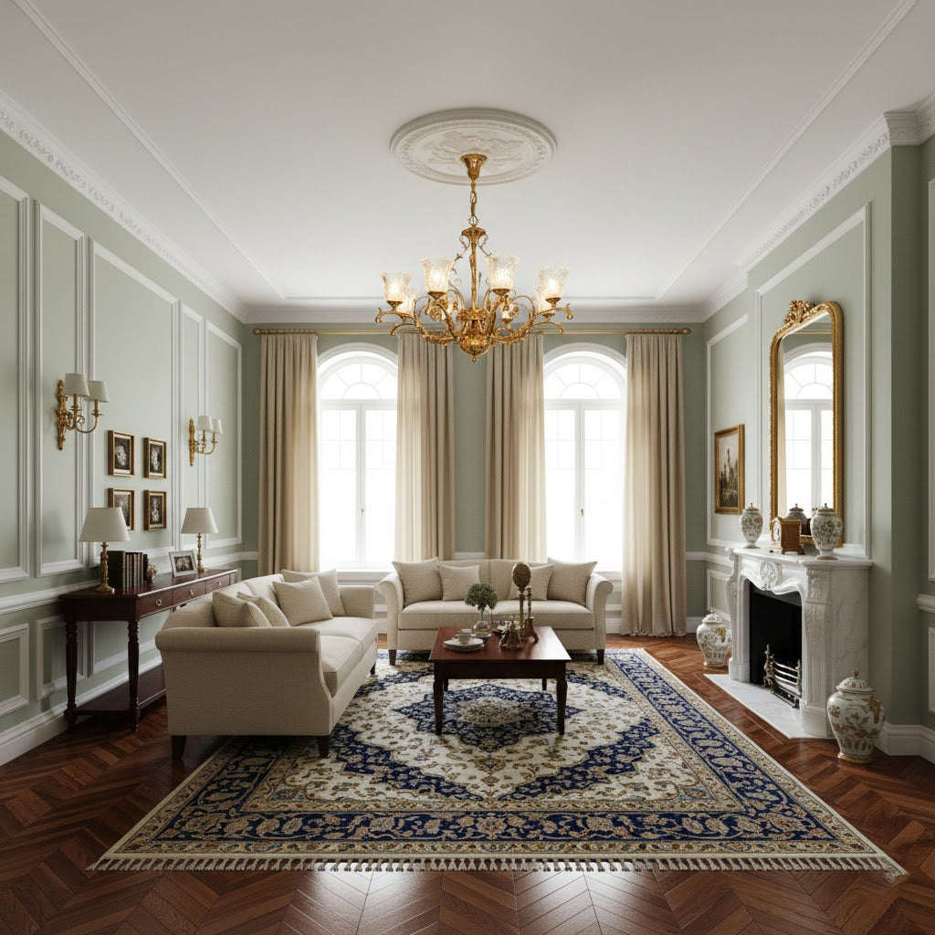 Revival Glass Chandelier - Solid Brass Frame & Hand-Cut Glass
