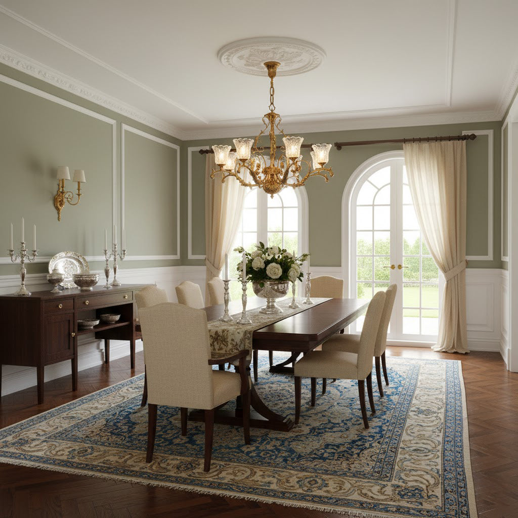 Revival Glass Chandelier - Solid Brass Frame & Hand-Cut Glass