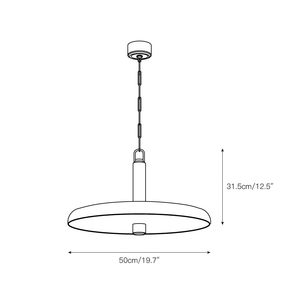 Reynolds Alabaster Pendant Lamp - Brass Metal Dome & Natural Stone