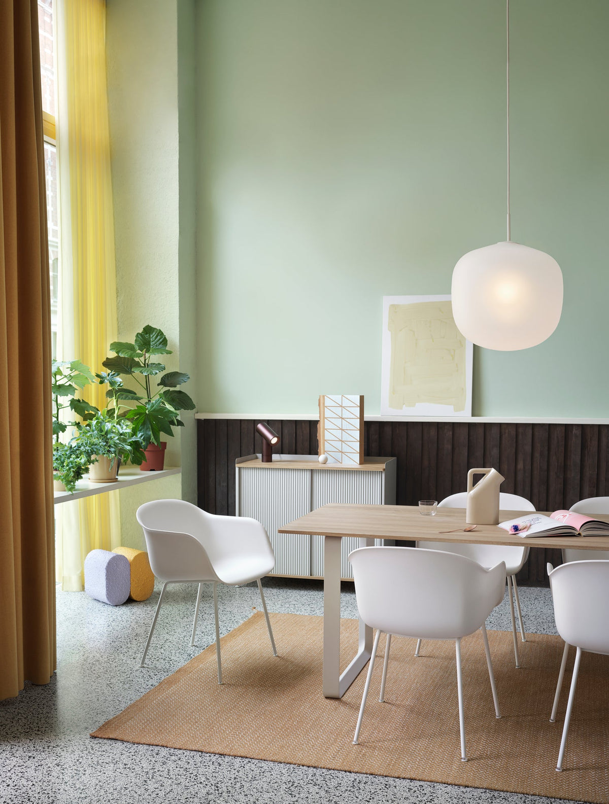 Rime Pendant Lamp - Sandblasted Acorn Glass LED Light