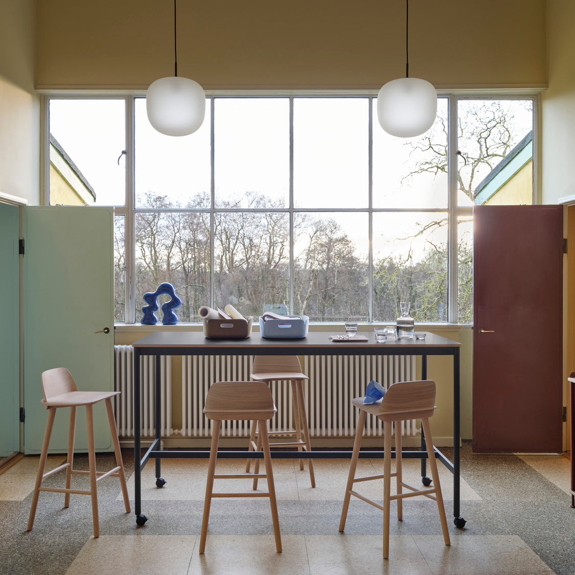 Rime Pendant Lamp - Sandblasted Acorn Glass LED Light