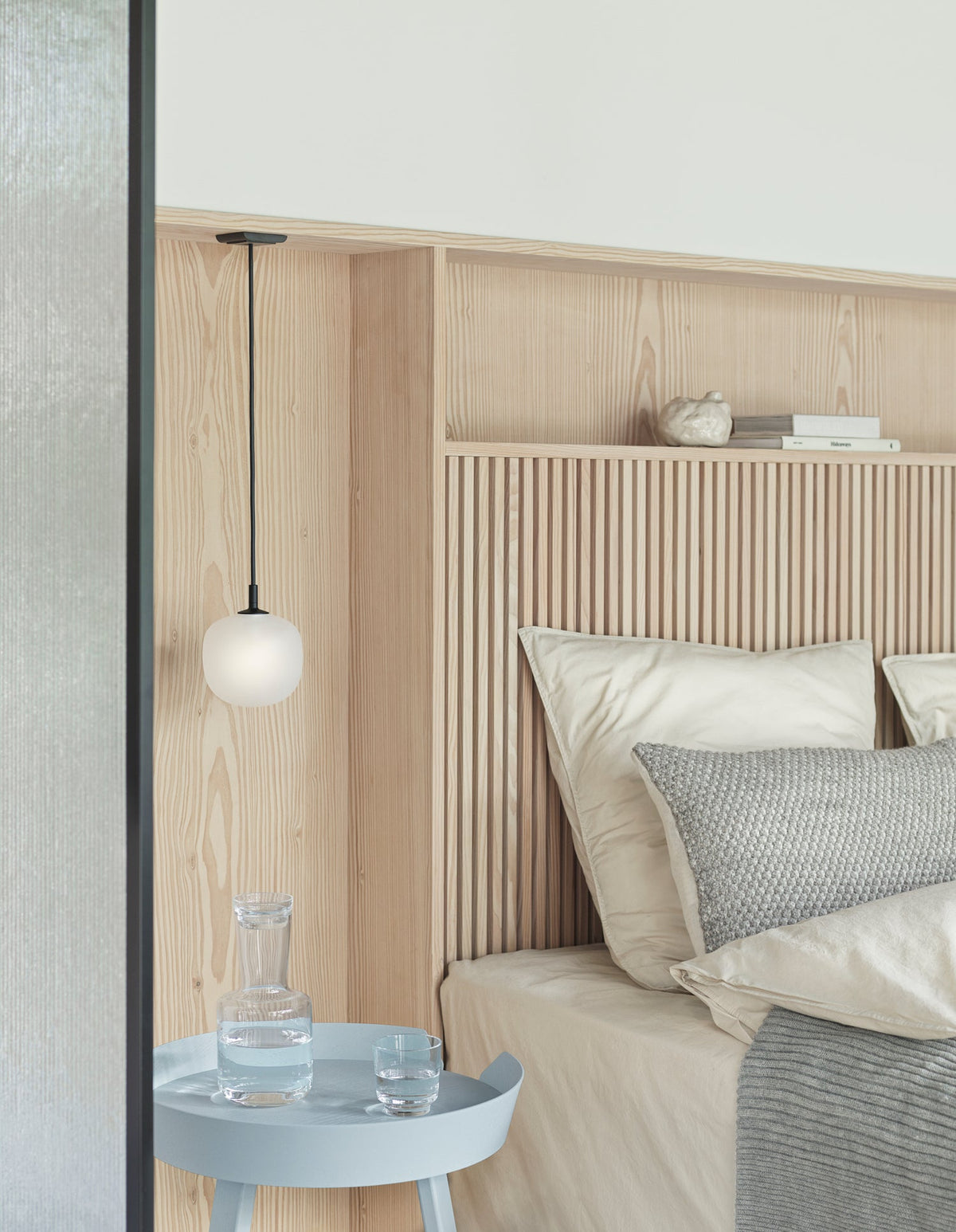 Rime Pendant Lamp - Sandblasted Acorn Glass LED Light