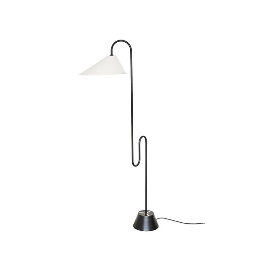 Roattino Floor Lamp - S-Shaped Steel Frame & Fabric Shade Light