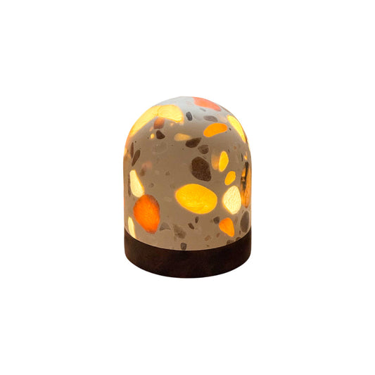 Roger Cordless Table Lamp - Rechargeable Alabaster & Terrazzo Light