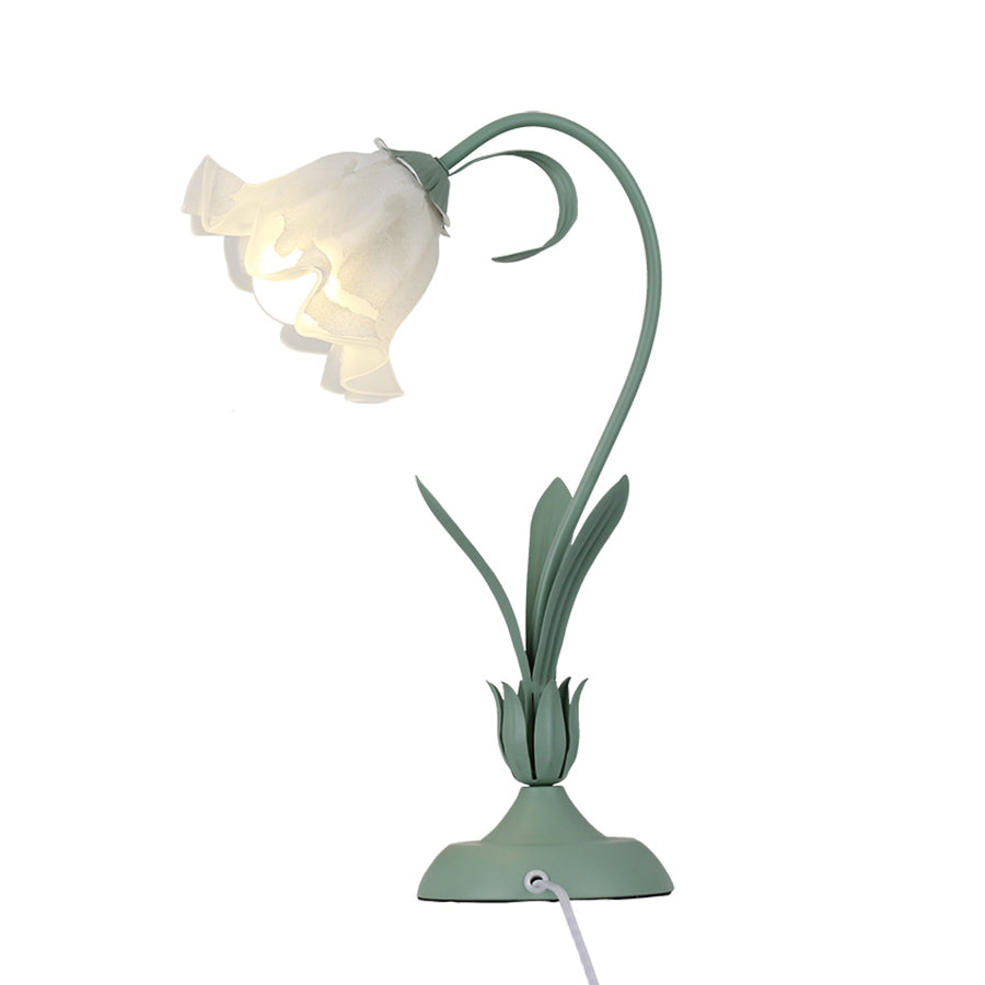 Romantic Flower Table Lamp - Glass Flower Shade Nightstand Light