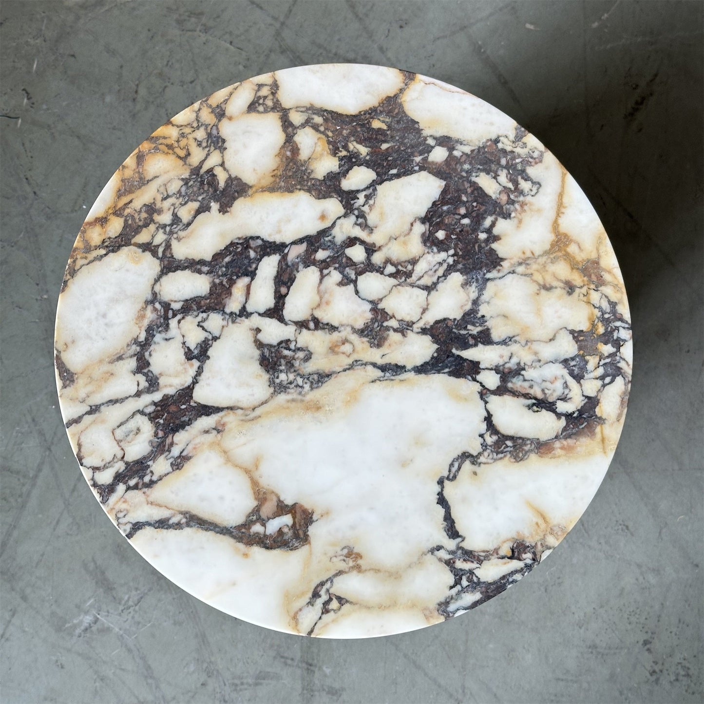 Rosie Marble Side Table - Bulgari & Travertine Natural Stone Pedestal | Luxury Minimalist Bedside Table