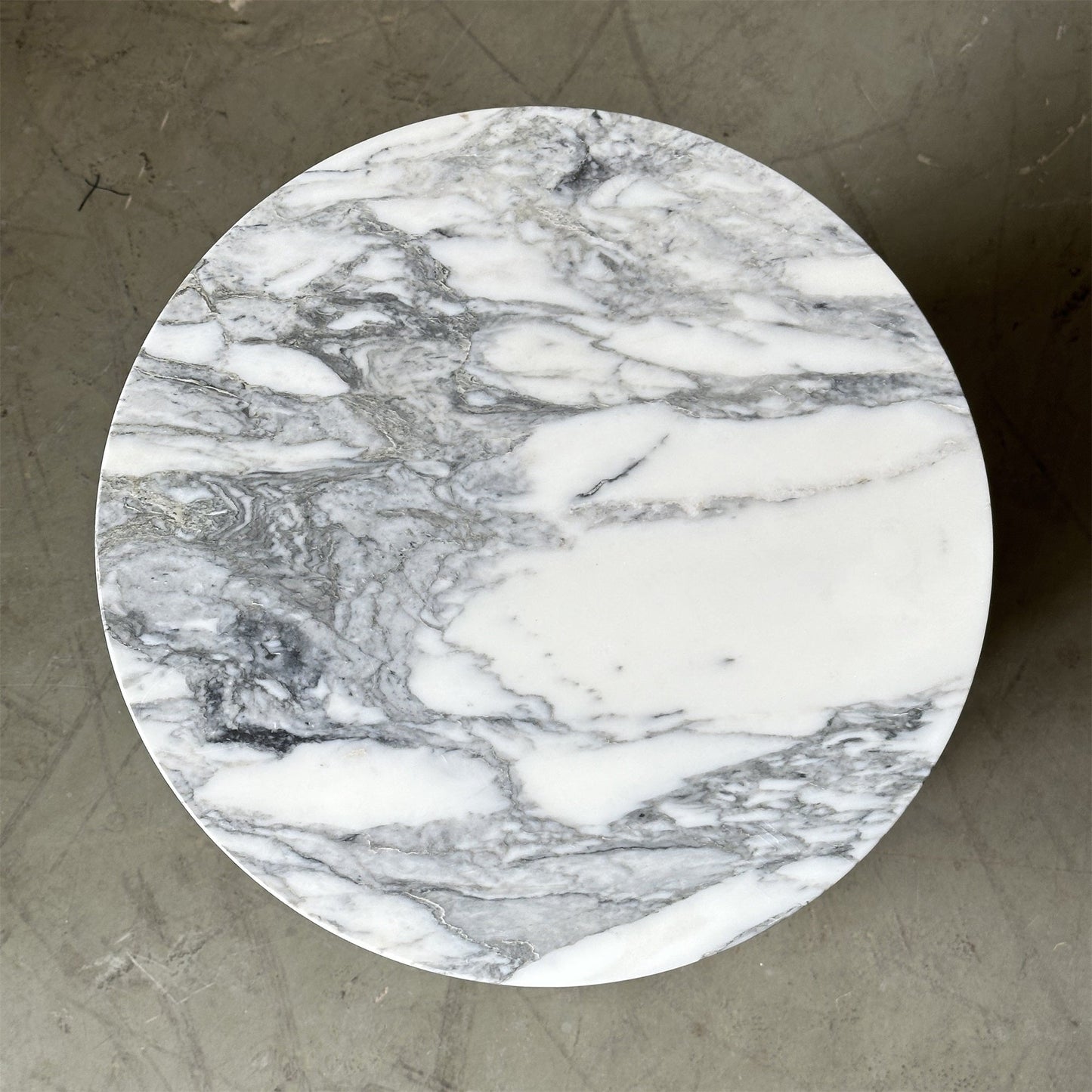 Rosie Marble Side Table - Bulgari & Travertine Natural Stone Pedestal | Luxury Minimalist Bedside Table