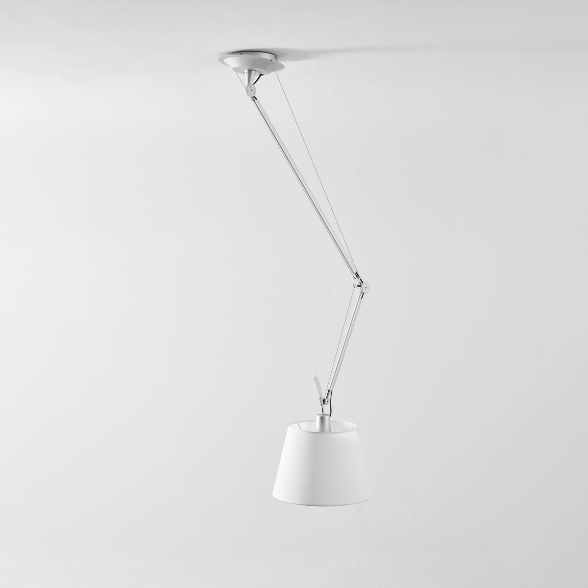 Costanza Pendant Lamp – Architectural Aluminum Suspended Light with Parchment Shade