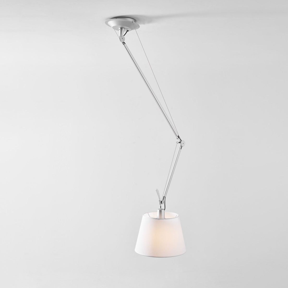 Costanza Pendant Lamp – Architectural Aluminum Suspended Light with Parchment Shade