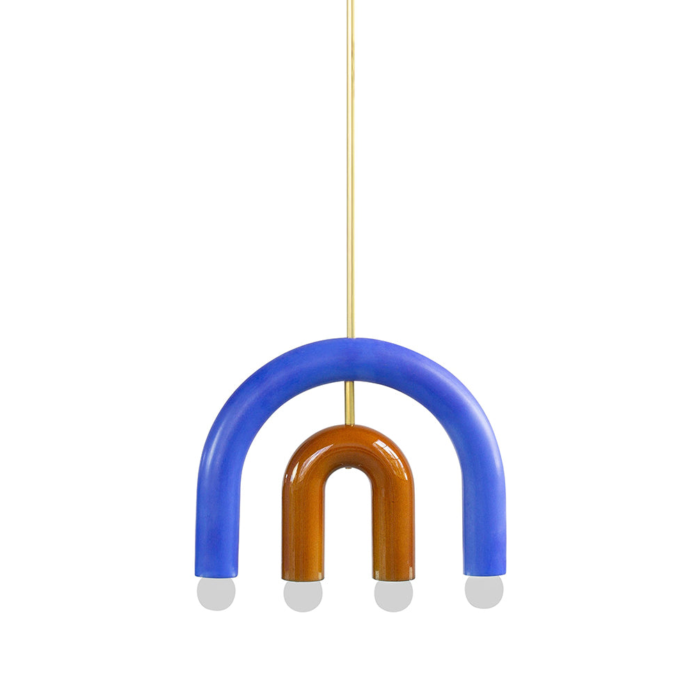 Rotating Rainbow Pendant Lamp - Calligraphic Art-Inspired Iron Pendant | Modern Abstract Sculptural Lighting