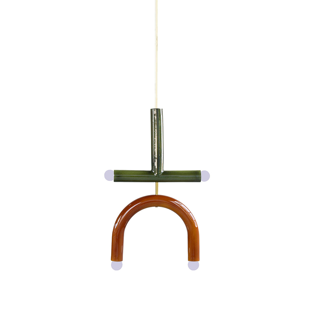 Rotating Rainbow Pendant Lamp - Calligraphic Art-Inspired Iron Pendant | Modern Abstract Sculptural Lighting
